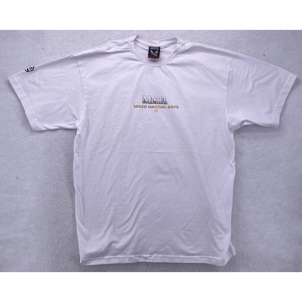 Bad Boy Shirt Men's Size Large Martial Arts MMA Brazil USA White Vintage Graphic